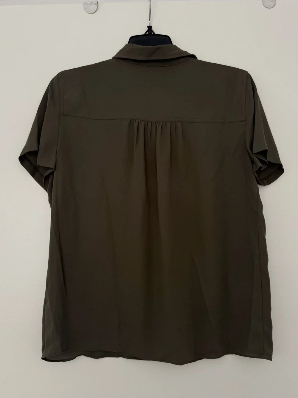 J. Crew Olive Green Short-Sleeve Button-Down Shirt